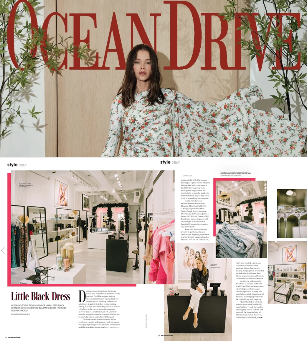 OCEAN DRIVE  FEATURE IN THE NOVEMBER ISSUE JUST IN TIME FOR THE HOLIDAY SHOPPING