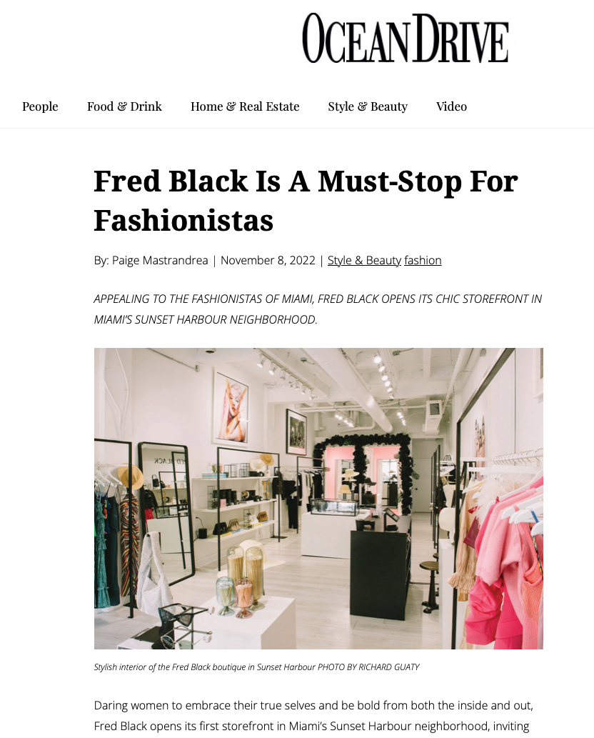 Fred Black Is A Must-Stop For Fashionistas